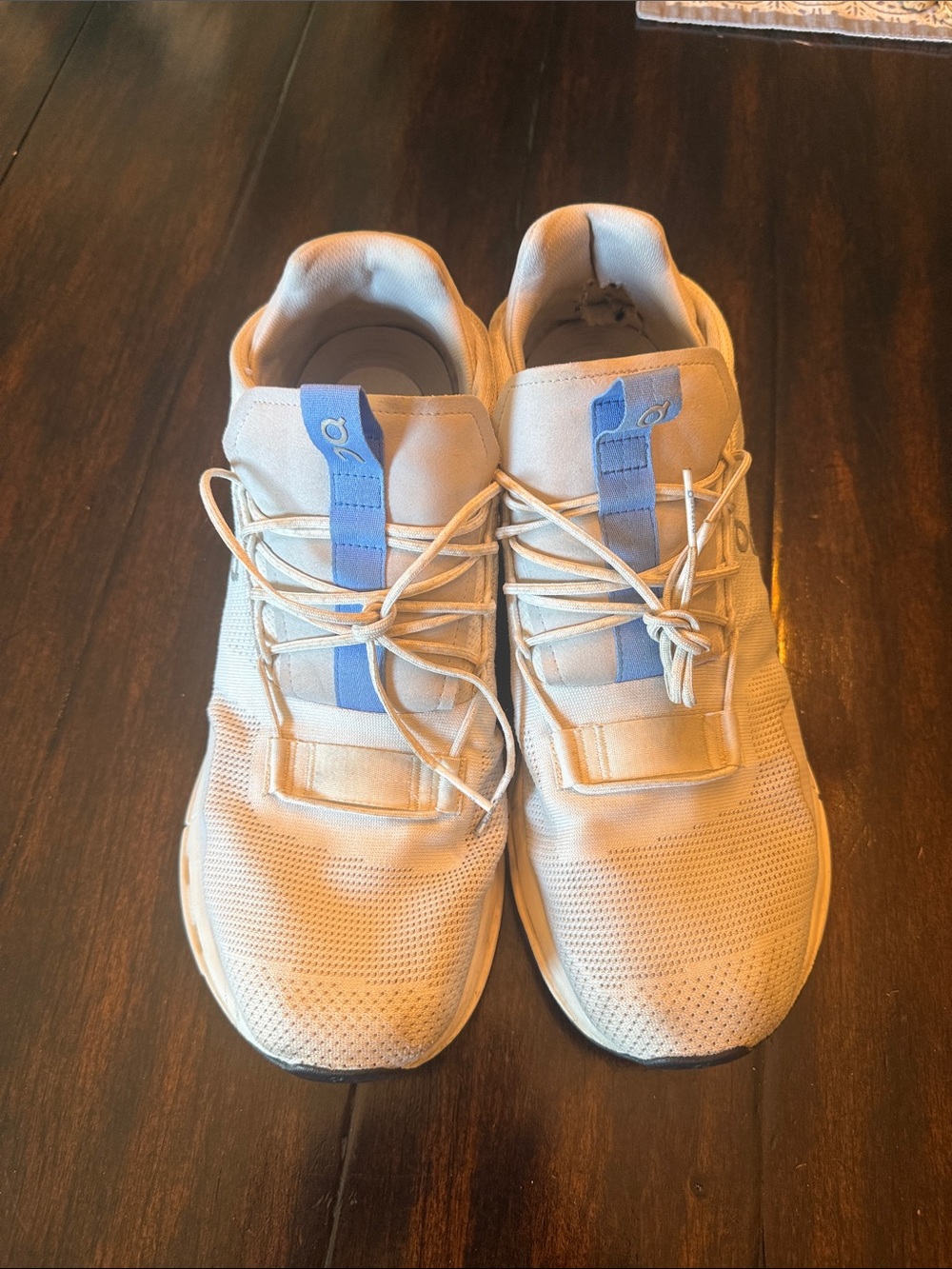 On Running Beige and Blue Men’s Athletic Sneakers